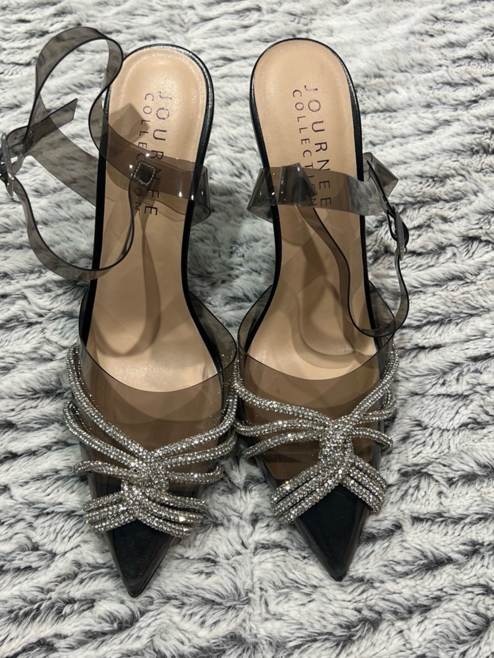 Journee collection black and sparkle shoe